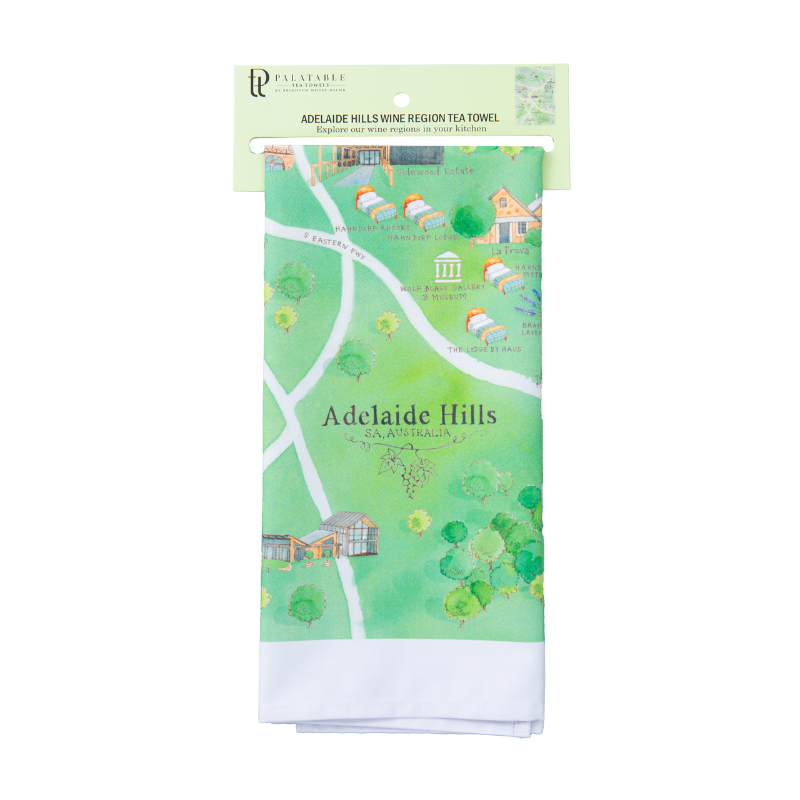 Adelaide Hills wine region tea towels 2.0 design retail ready