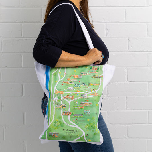 McLaren Vale Wine Region Map Tote Bag PRE-ORDER