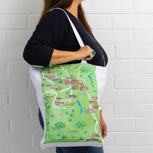 Orange Wine Region Map Tote Bag PRE-ORDER
