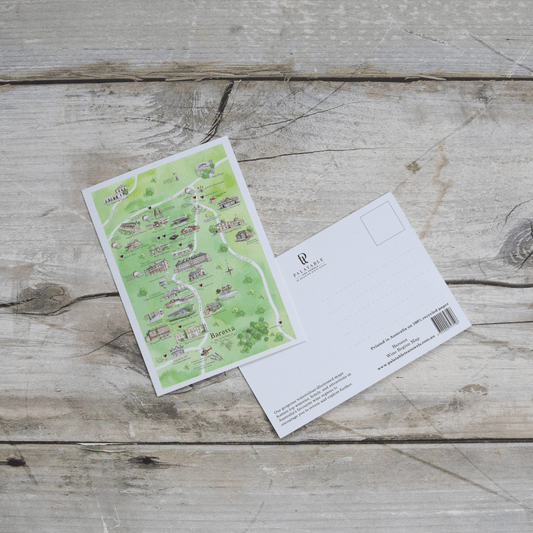 Barossa Wine Region Map A6 Postcard