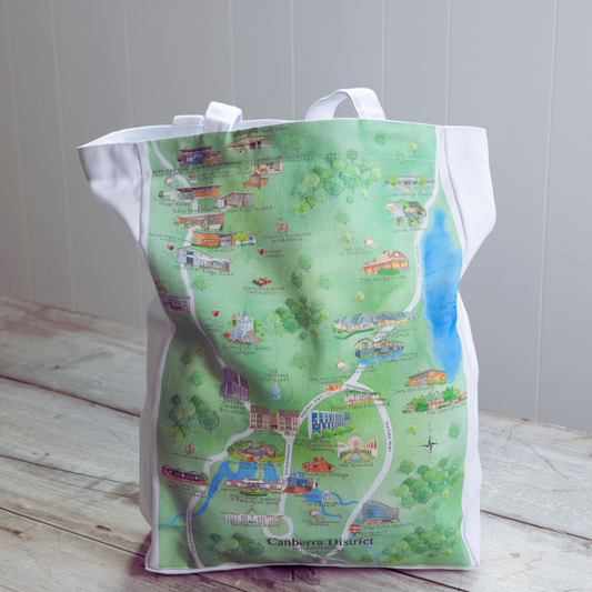 The perfect canvas tote bag for friends and family who live in and around Canberra ACT