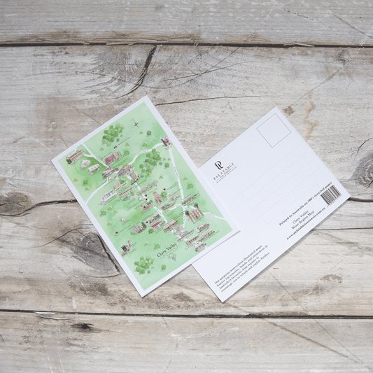 Clare Valley Wine Region Map A6 Postcard