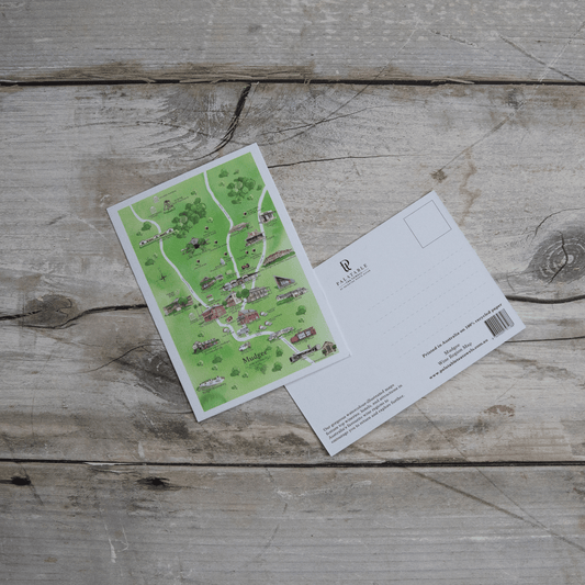 The perfect illustrated map postcard for friends and family who live in or love visiting Mudgee NSW