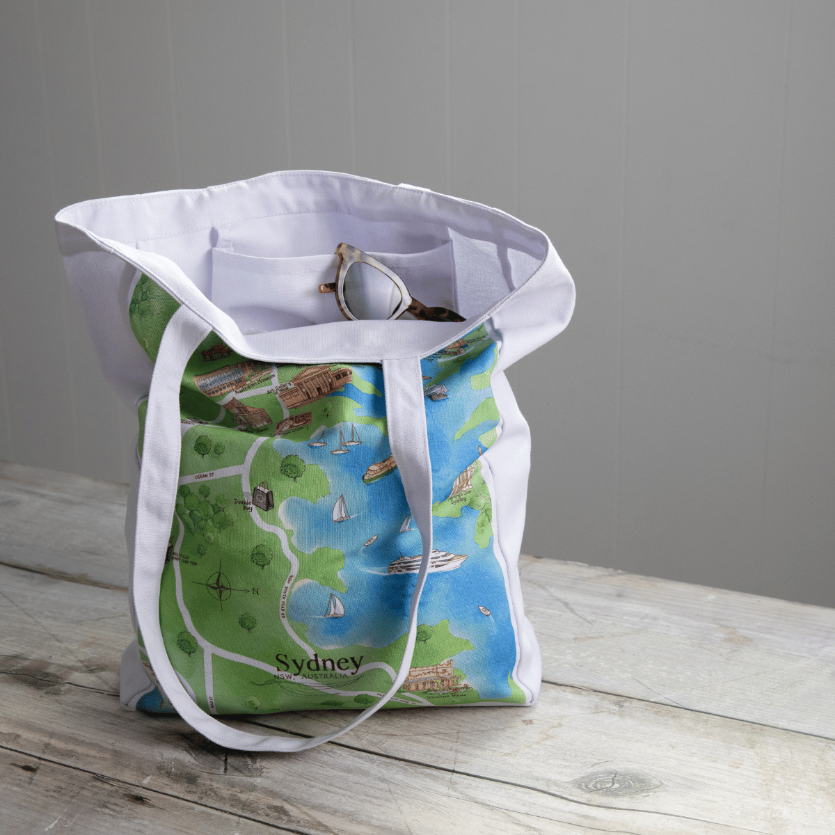 The perfect illustrated map canvas tote bag gift for friends and family who live in or love visiting Sydney NSW